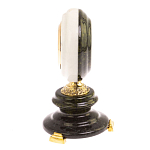 Часы настольные бронзовые из натуральных камней Мрамор и Змеевик Stone Clock варинант исполнения - 6 | Loft Concept в Красноярске