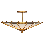 Потолочный светильник в форме конуса с каркасом золотого цвета и тканевым абажуром Inspiration in Light варинант исполнения - 3 | Loft Concept в Красноярске