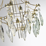 Люстра подвесная из металла с хрустальными подвесками прозрачного цвета Quasar 41 варинант исполнения - 3 | Loft Concept в Красноярске