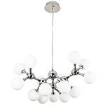 Люстра с плафонами из стеклянных шаров Pearls Suspension Chrome Chandelier варинант исполнения - 2 | Loft Concept в Красноярске