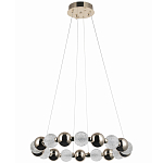 Светодиодная кольцевая люстра Crystal Globule Chrome Chandelier Gold варинант исполнения - 2 | Loft Concept в Красноярске