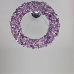 Люстра кргулая из фиолетового хрустального камня Purple Diamond варинант исполнения - 1 | Loft Concept в Красноярске