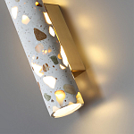 Бра с цилиндрическим белым бетонным плафоном Terrazzo Light варинант исполнения - 4 | Loft Concept в Красноярске