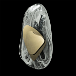 Бра овальное из стекла с золотым элементом Flow Texture  варинант исполнения - 6 | Loft Concept в Красноярске