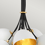 Люстра с 15-ю белыми  плафонами с золотой внутренней поверхностью Hinkley варинант исполнения - 9 | Loft Concept в Красноярске