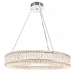 Люстра подвесная круглая из прозрачного хрусталя с корпусом из металла цвета хром Selfsufficient варинант исполнения - 4 | Loft Concept в Красноярске