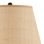 Настольная лампа темно-коричневая с тканевым абажуром в форме конуса Сhieftain варинант исполнения - 2 | Loft Concept в Красноярске