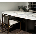 Стол обеденный мраморный с колоннами Marble Column Table варинант исполнения - 4 | Loft Concept в Красноярске