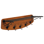 Вешалка настенная с металлической полкой и 5-ю черными крючками Noble Branches варинант исполнения - 1 | Loft Concept в Красноярске