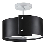 Потолочный светильник круглый светодиодный Semicircular White Panels чёрный варинант исполнения - 3 | Loft Concept в Красноярске