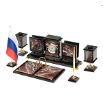 Настольный письменный набор из креноида и змеевика на бронзовых ножках Marble Accessory варинант исполнения - 2 | Loft Concept в Красноярске