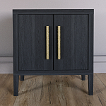 Тумбочка Primo с дверцами шпон Черный дуб варинант исполнения - 2 | Loft Concept в Красноярске