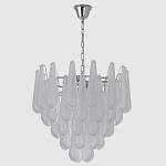 Люстра с подвесками из рифленного стекла в форме капель Textured Glass Chandelier варинант исполнения - 2 | Loft Concept в Красноярске