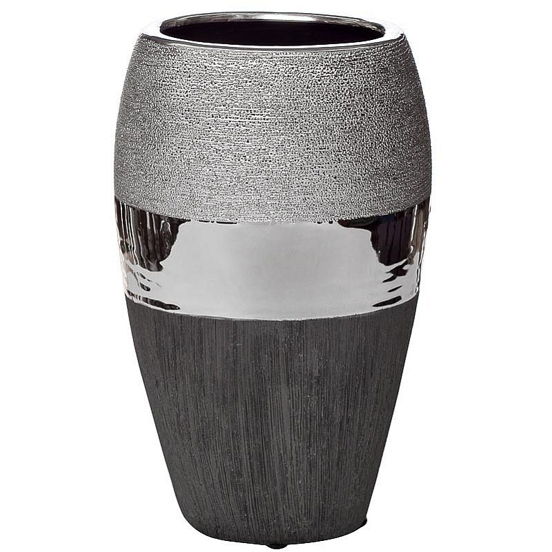 Ваза Maelis black and silver Черно-серебристый Ваза Maelis black and silver Черно-серебристый в Красноярске | Loft Concept