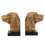 Держатель для книг с бронзовыми фигурками головы собаки Dog Elegance  варинант исполнения - 1 | Loft Concept в Красноярске