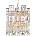 Круглая люстра с хрустальными подвесками на золотистом каркасе Gorgeous Crystal Light варинант исполнения - 5 | Loft Concept в Красноярске