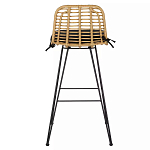 Стул барный с ротанговым плетением Half Bar Chair with Wicker без подлокотников варинант исполнения - 3 | Loft Concept в Красноярске