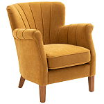 Кресло велюровое на ножках из массива ясеня Jessie Armchair варинант исполнения - 1 | Loft Concept в Красноярске