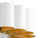 Люстра круглая фактурная в сочетании белого и золотого цвета Wide Stripes of Ribbon варинант исполнения - 1 | Loft Concept в Красноярске