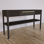 Дизайнерская Консоль с полкой и ящиком Primo Темный орех варинант исполнения - 2 | Loft Concept в Красноярске