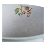 Ваза высокая из фарфора на бронзовом основании Turquoise Blooming Garden варинант исполнения - 3 | Loft Concept в Красноярске