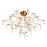 Потолочный светильник с тонкой металлической конструкцией цвета золото Quasar варинант исполнения - 1 | Loft Concept в Красноярске