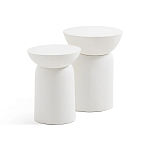 Приставной столик белого цвета Tori варинант исполнения - 4 | Loft Concept в Красноярске