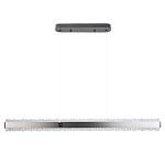 Люстра линейная металлическая черного цвета с прозрачным декором по краям Radiant Rail варинант исполнения - 2 | Loft Concept в Красноярске