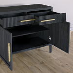 Буфет Primo с двумя ящиками и двумя фасадами Черный дуб варинант исполнения - 5 | Loft Concept в Красноярске