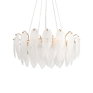 Люстра Mont Saint-Michel Золотая с Рельефным Стеклом