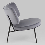 Мини-кресло District Lounge велюр серый варинант исполнения - 2 | Loft Concept в Красноярске