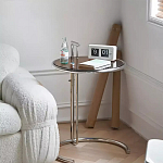 Дизайнерский журнальный стол круглый на стальном каркасе Fahek варинант исполнения - 1 | Loft Concept в Красноярске