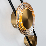 Бра со стеклянными плафонами в форме дисков Savio Brown Glass Disc Light варинант исполнения - 3 | Loft Concept в Красноярске