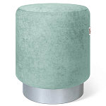 Пуф мятный велюр на металлическом основании Golden Belt варинант исполнения - 1 | Loft Concept в Красноярске
