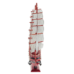 Декоративная модель деревянного красного парусника в подарочной упаковке With The low варинант исполнения - 2 | Loft Concept в Красноярске