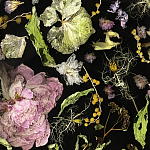 Круглый журнальный столик со столешницей из эпоксидной смолы Epoxy Resin Flowers Coffee Table варинант исполнения - 9 | Loft Concept в Красноярске