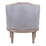 Кресло низкое с мягкой обивкой из велюра на 4-х деревянных ножках Emile Armchair grey варинант исполнения - 3 | Loft Concept в Красноярске