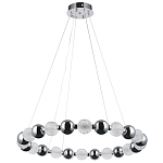 Светодиодная кольцевая люстра Crystal Globule Chrome Chandelier варинант исполнения - 4 | Loft Concept в Красноярске