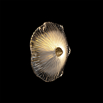 Бра в форме прозрачного стеклянного цветка с рельефной текстурой Textured Glass варинант исполнения - 8 | Loft Concept в Красноярске