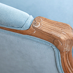 Кресло Ava Classical Armchair light blue velour варинант исполнения - 5 | Loft Concept в Красноярске