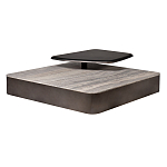 Столик журнальный квадратный  с полкой Sculptural Marble Accent с мрамором  варинант исполнения - 2 | Loft Concept в Красноярске