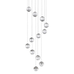 Люстра каскадная с прозрачными шарообразными плафонами Crystal Globule варинант исполнения - 1 | Loft Concept в Красноярске