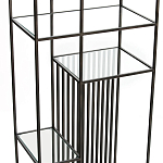 Стеллаж из металла и стекла Menzie Black Stripes Metal Rack варинант исполнения - 3 | Loft Concept в Красноярске