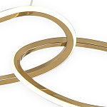 Люстра подвесная с 4-мя асимметричными кольцами золотого цвета Ring Horizontal варинант исполнения - 2 | Loft Concept в Красноярске