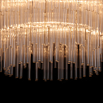 Люстра круглая с прозрачными стеклянными трубками Nembus варинант исполнения - 5 | Loft Concept в Красноярске