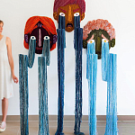 Вязаный Арт-Объект на стену из трех элементов Triptych варинант исполнения - 2 | Loft Concept в Красноярске