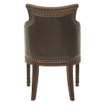 Кресло кожаное на 4-х деревянных ножках из массива березы Ethan Armchair brown варинант исполнения - 2 | Loft Concept в Красноярске