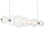 Подвесной светильник линейный с прозрачными стеклянными шарами разного диаметра Eurofase варинант исполнения - 1 | Loft Concept в Красноярске