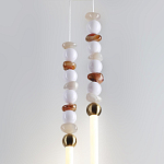 Бра с 2-мя вертикальными акриловыми светодиодными трубками и декоративными шариками PEARLS Suspension варинант исполнения - 3 | Loft Concept в Красноярске