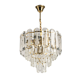 Люстра многоярусная с овальными прозрачными подвесками 36 см Harmonica варинант исполнения - 2 | Loft Concept в Красноярске